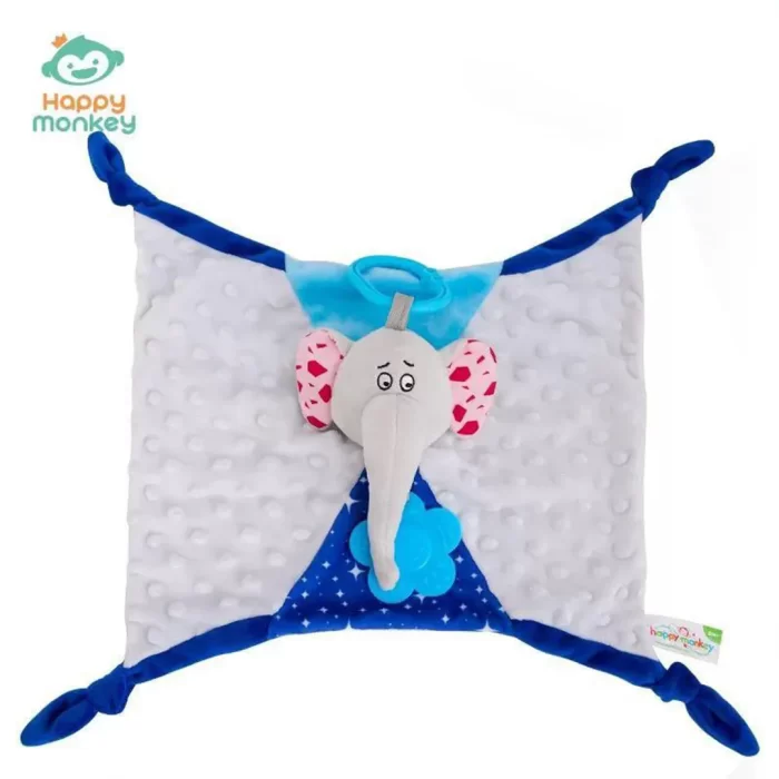 آویز کریر و دستمال آرامش 2 طرح هپی مانکی HAPPY