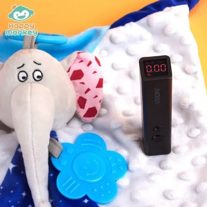 آویز کریر و دستمال آرامش 2 طرح هپی مانکی HAPPY