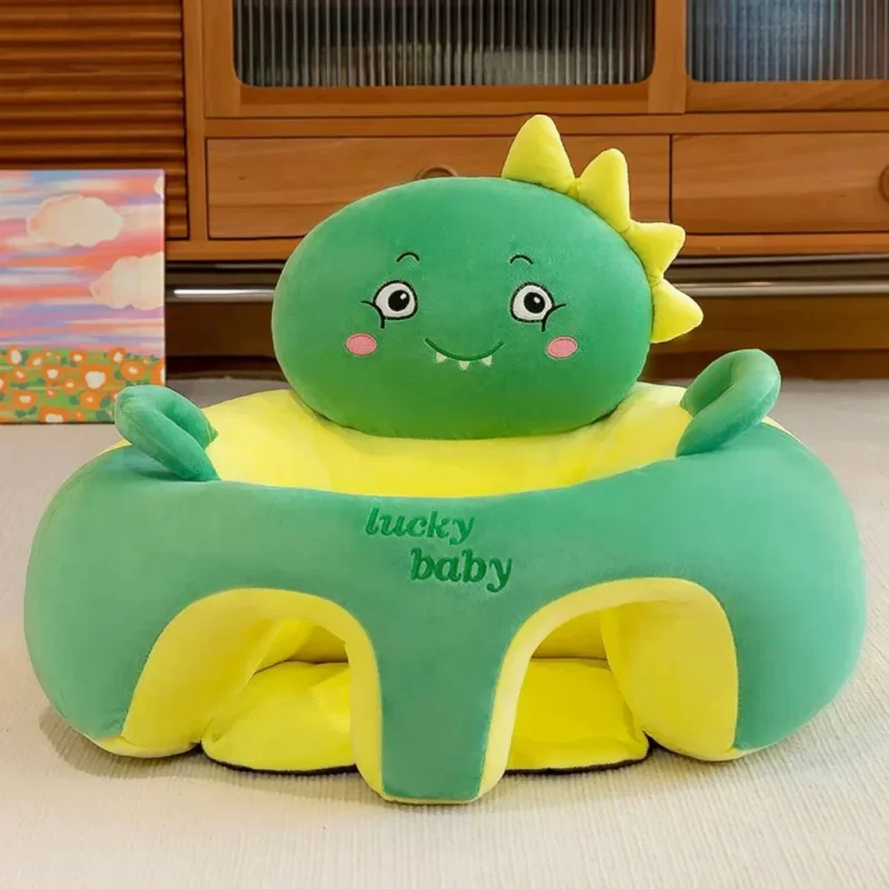 صندلی نشستن کودک مدل دایناسور برند Lucky Baby، نرم و ارگونومیک، مناسب برای کاهش رفلاکس و کمک به نشستن نوزاد
