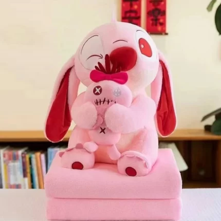 عروسک بالش‌دار صورتی نرم و ضدحساسیت در حالت ایستاده – Pillow Pet دوکاره برای کودکان